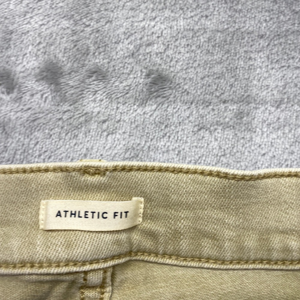 Marine Layer Mens 5 Pocket Athletic Fit Twill Pant Khaki Tan Sz 32 Fits 29" - Picture 7 of 11